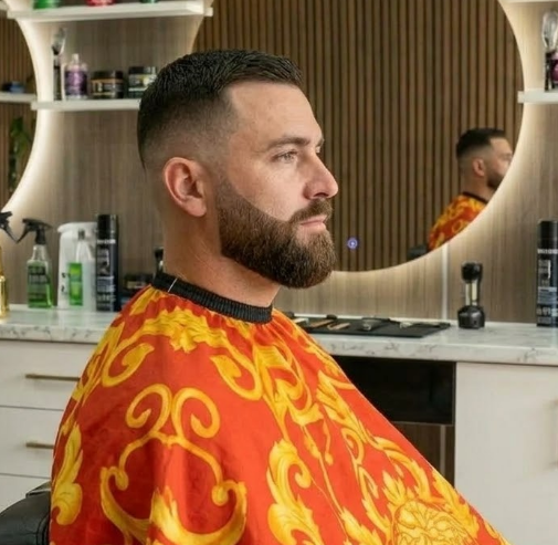 Professional beard trim and grooming at Good Hand Barber