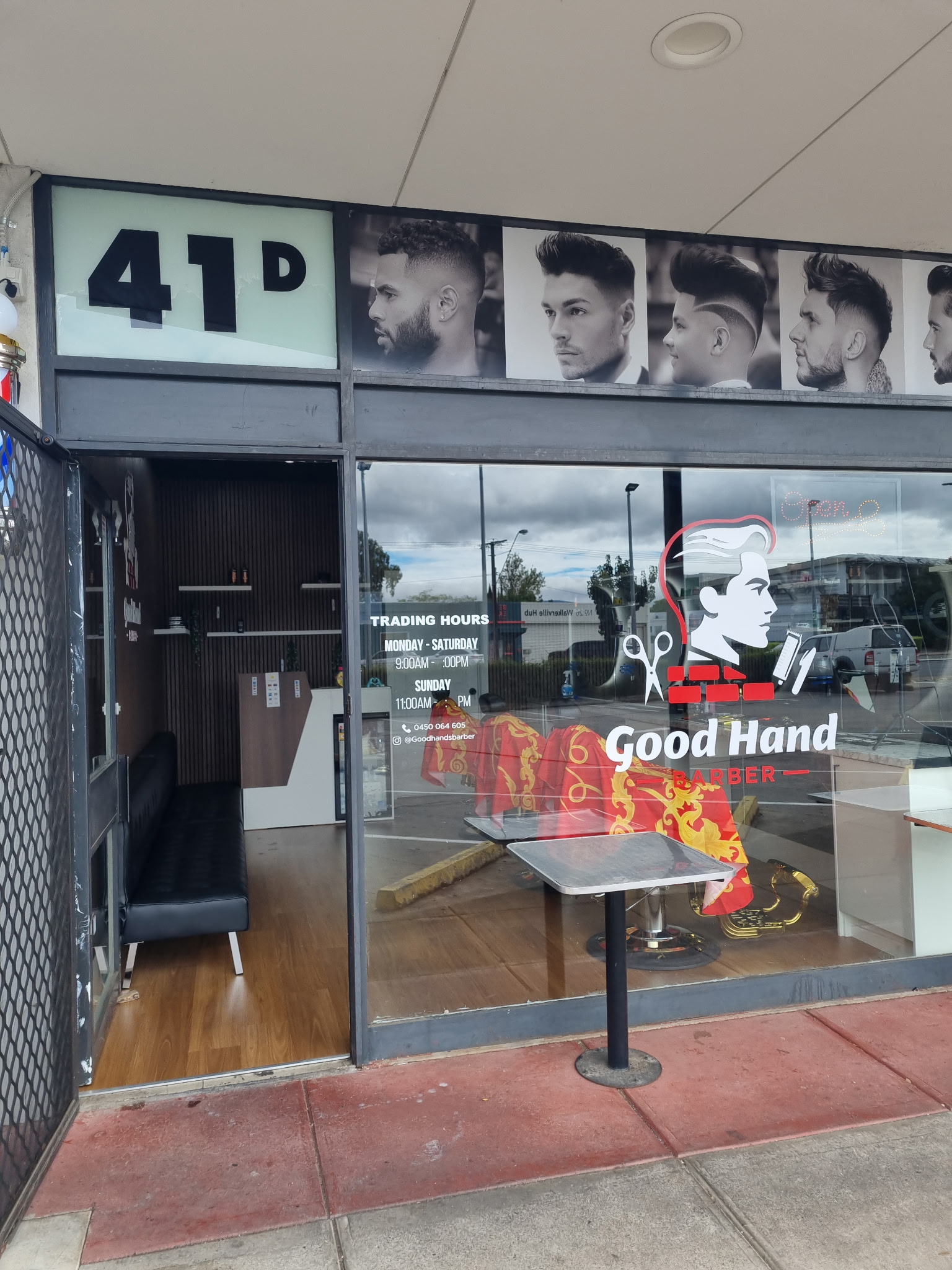 Good Hand Barber Shop front in Collinswood near Prospect