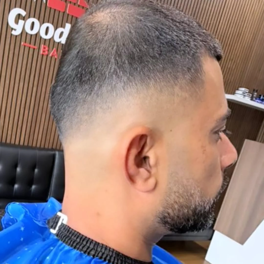Precision skin fade at Good Hand Barber near Walkerville